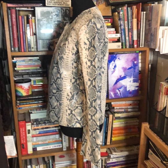 Newport News Snake Print Leather Jacket - Picture 3 of 9